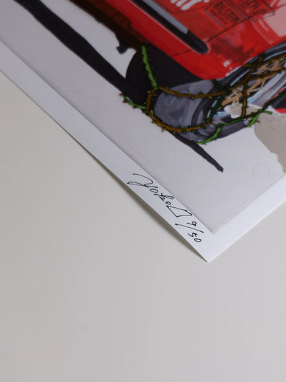 Tatsuya Yokosaka / ヨコサカタツヤ Edition Art Print “X-MAS RED”