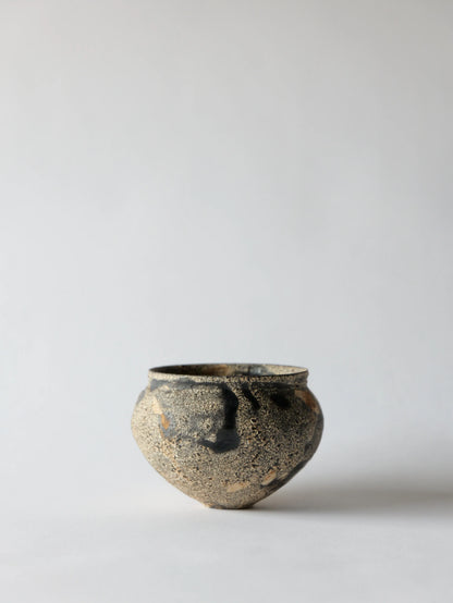 二階堂明弘 玉殻 花器 黄 (NO.14)